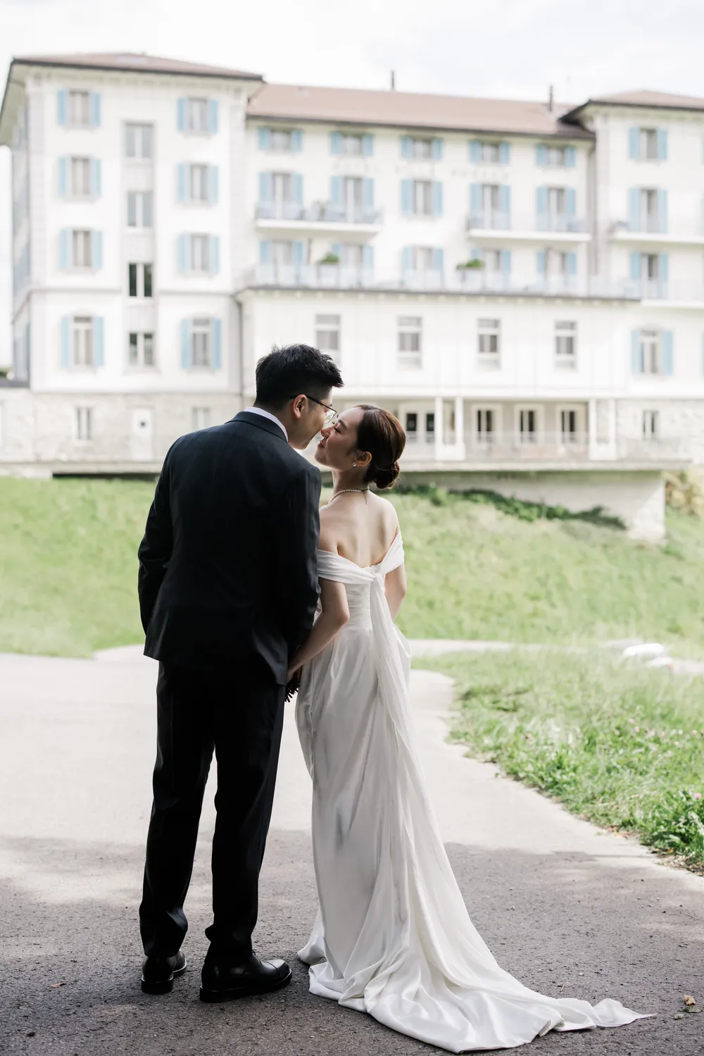 Exclusive and private elopement experience at Villa Honegg overlooking Lake Lucerne, documented by ROOXI STUDIO.